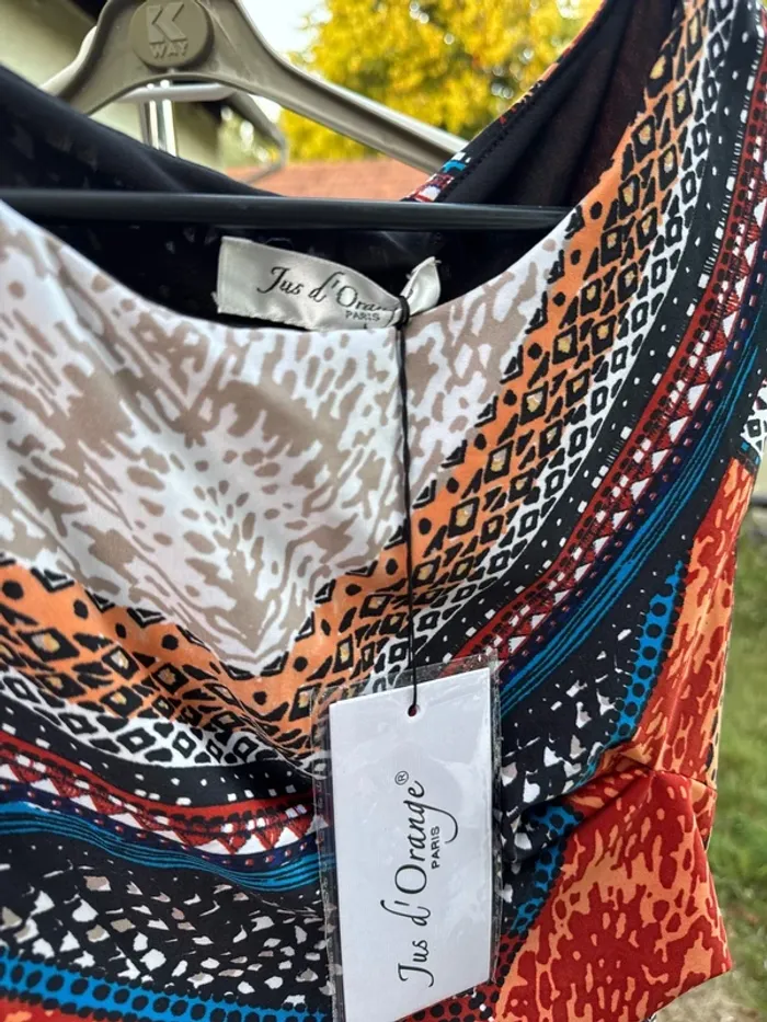 Jolie robe d’été jus d’orange neuve avec étiquette taille S - photo numéro 6