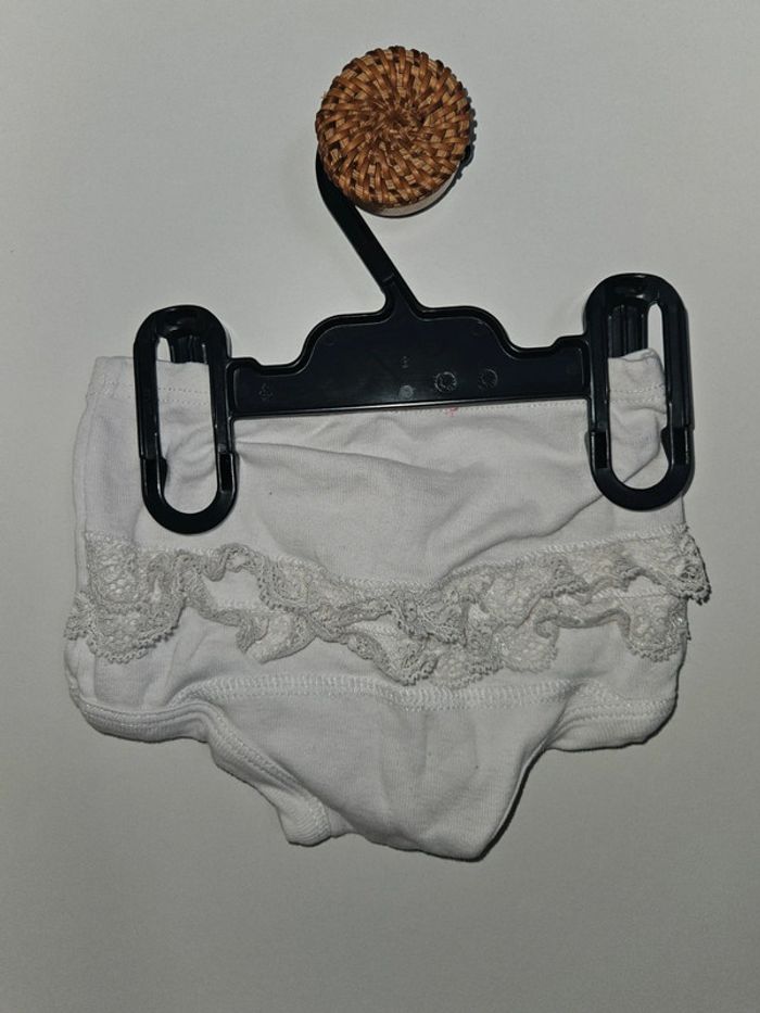 Culotte blanche bébé – Pommette – 12 mois