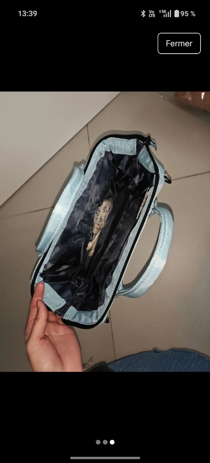 Crossbody M Cabaïa bleu turquoise - photo numéro 3