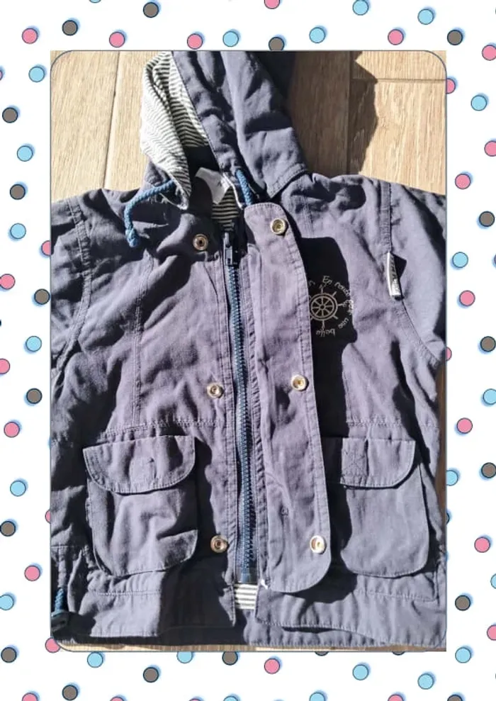 Manteau veste avec capuche 18 mois - photo numéro 4