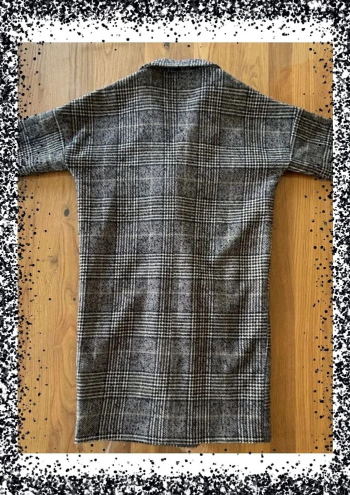 Manteau long gris à carreaux Promod - Taille 38 - photo numéro 4