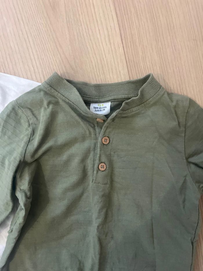 Lot deux t-shirt manches longues 25 mois - photo numéro 3