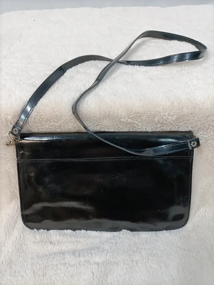 Pochette sac à main cuir vernis synthétique - photo numéro 2