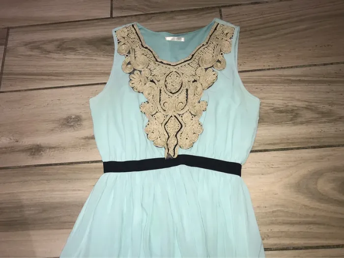 Robe turquoise et doré TU - photo numéro 4