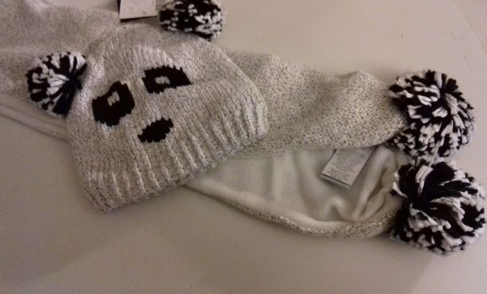 Ensemble bonnet écharpe petit Panda - La Halle - 2 à 4 ans - Neuf - photo numéro 3