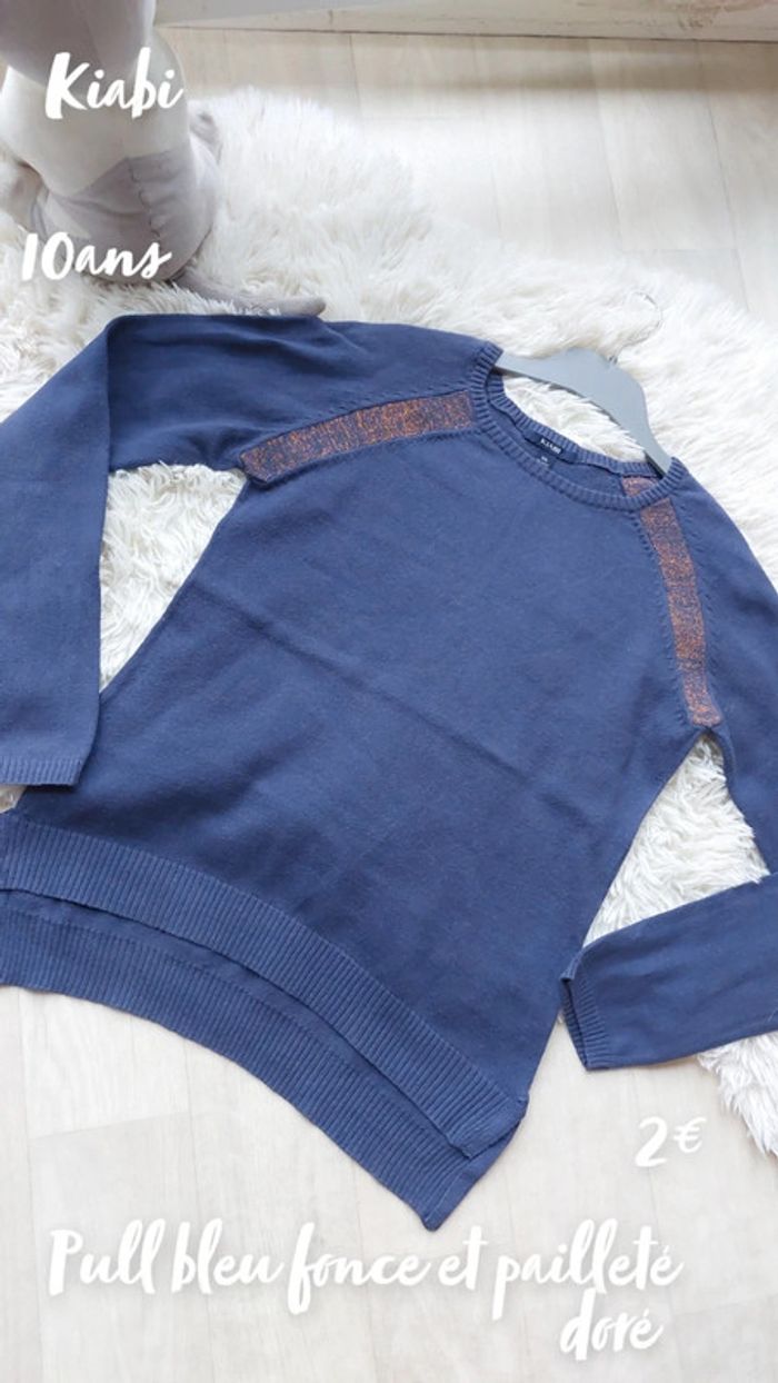 Pull bleu 10 ans kiabi
