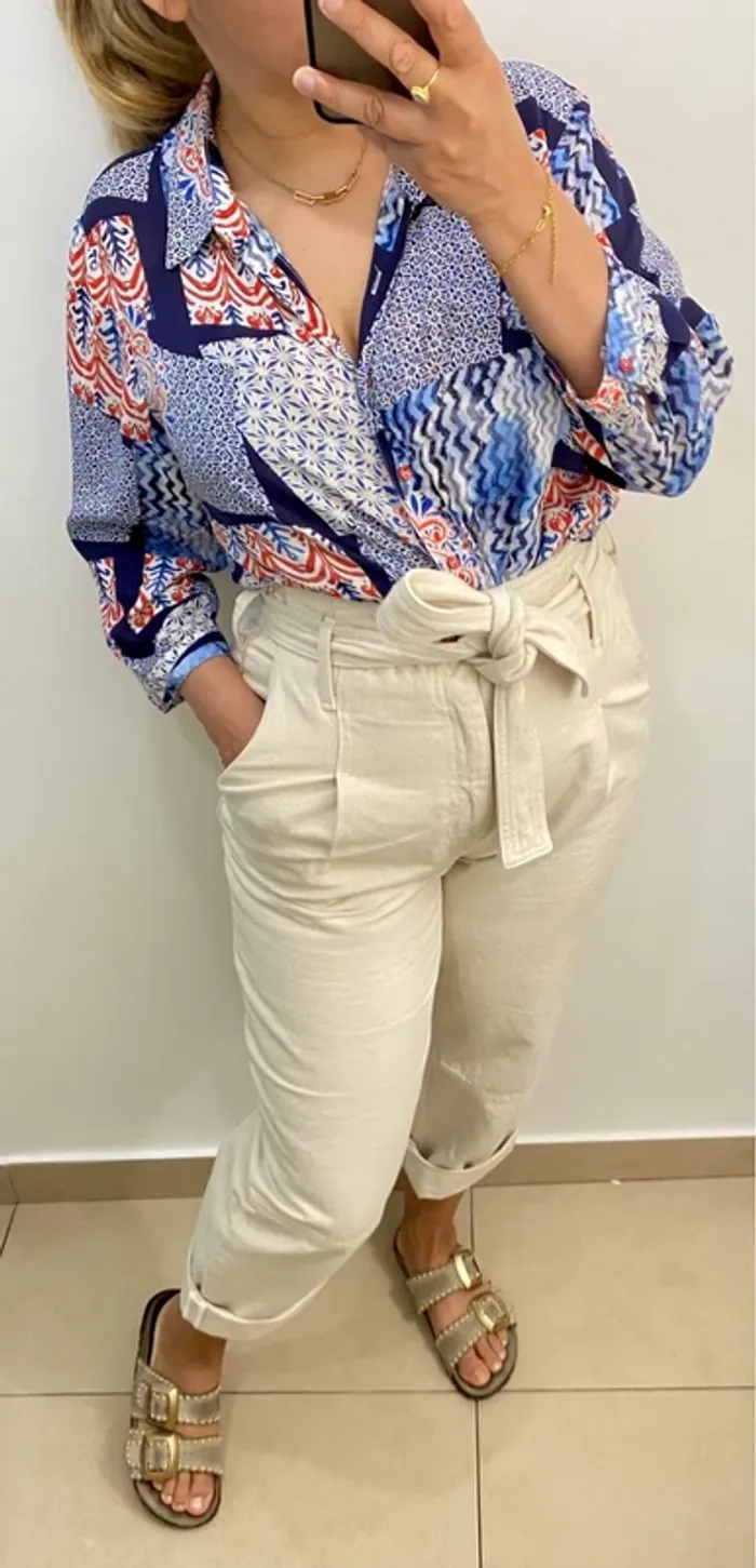 Chemise fluide imprimée taille 42 - photo numéro 2