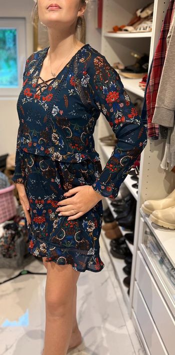 Robe femme taille 36 38 S M marque kilky fleurs voilage