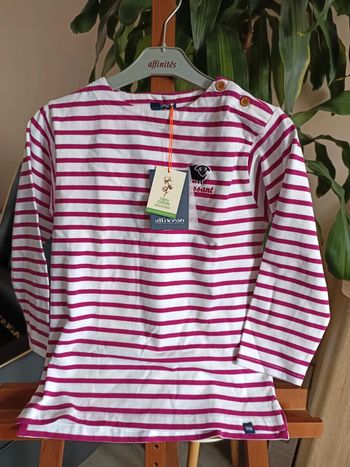 Pull coton marinière fushia all océan