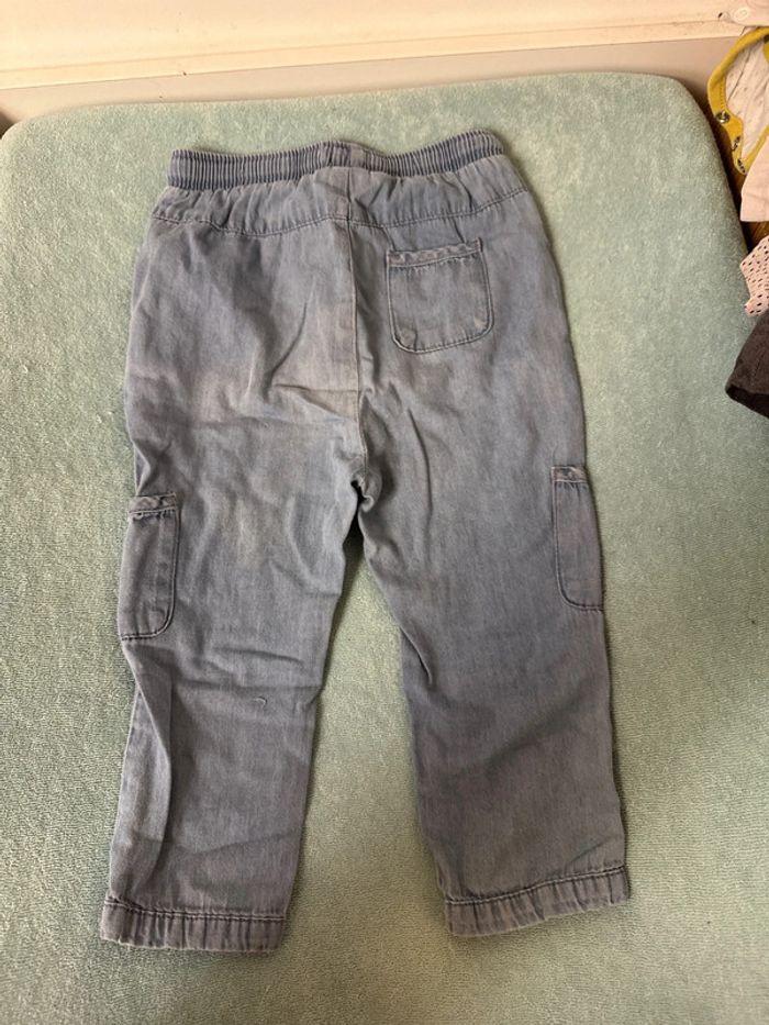 Pantalon en toile effet jean - photo numéro 3