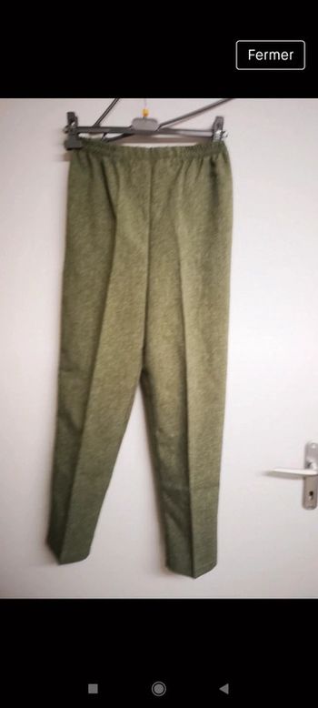 Pantalon kaki taille haute