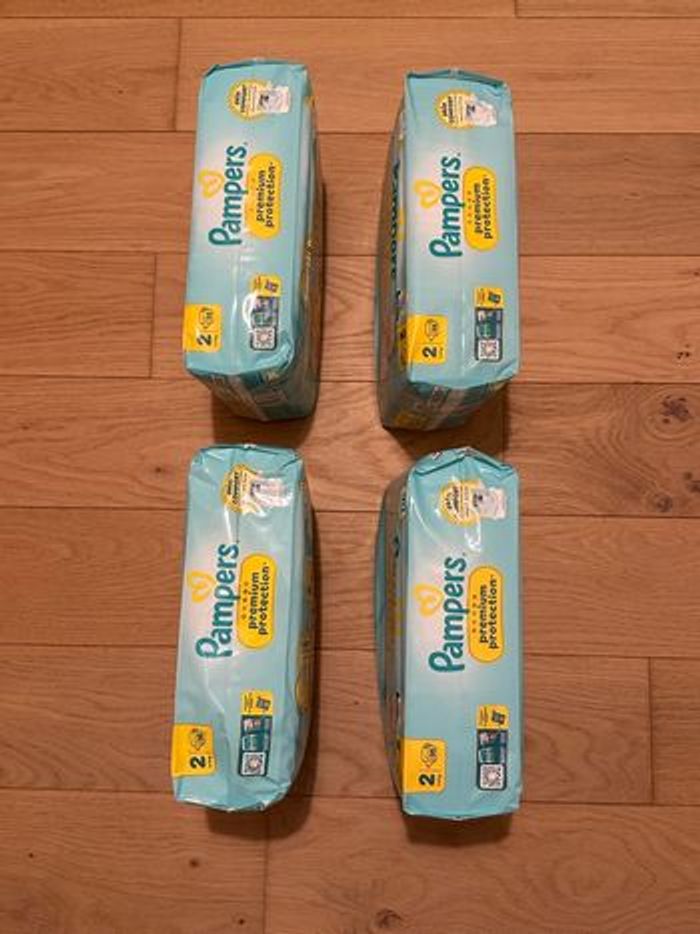 Lot de 4 paquets couches Pampers Premium Protection - Taille 2 - photo numéro 3
