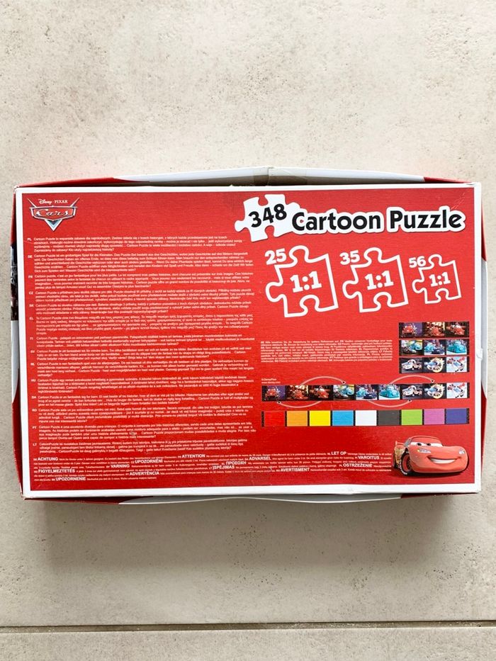 9 Puzzles en 3 🧩 cars. 348 pieces cartoon puzzle cars. trefl - photo numéro 2