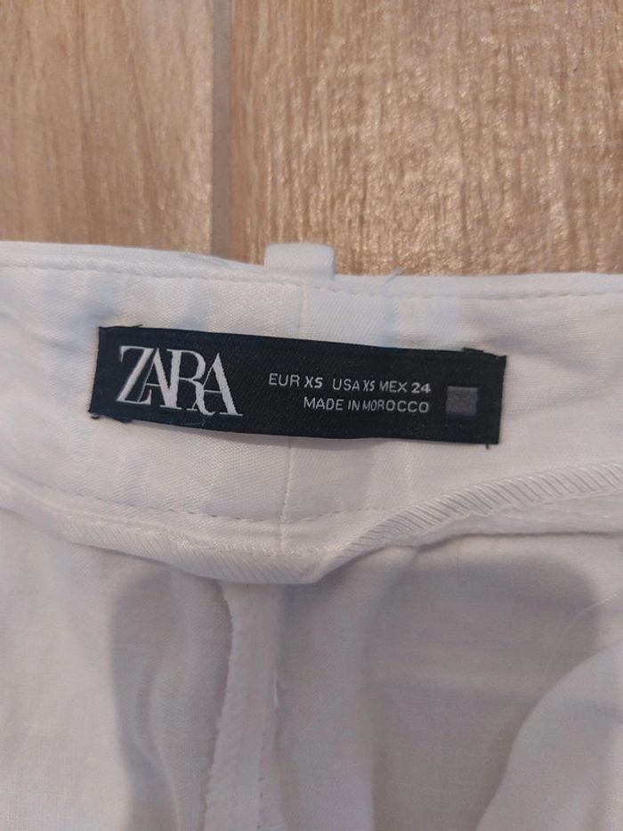 Pantalon leger blanc - Zara - taille XS - photo numéro 2