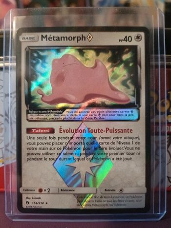 Carte Pokémon Métamorph 154/214 Super rare FR