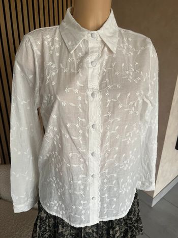 Chemise blanche brodée 100% coton