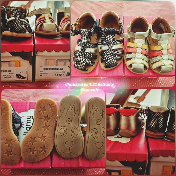 Lot de 2 paires de sandales Bellamy T.22
