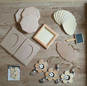 ⭐ Lot 21 accessoires en bois & carton ⭐
