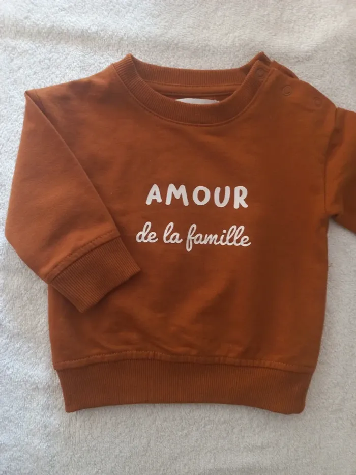 Ensemble sweat/2 pulls légers/pantalon taille 3 mois - photo numéro 2