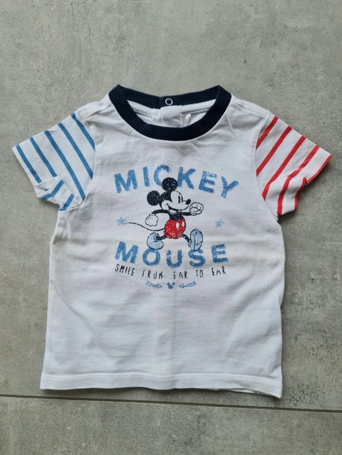 T-shirt manches courtes Mickey 9 mois