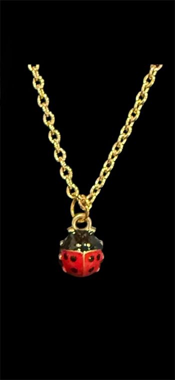 Collier avec pendentif coccinelle