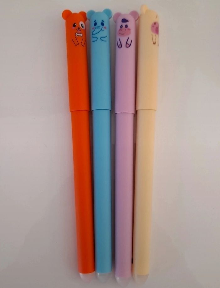 Stylos gel effaçables kawaii animaux - photo numéro 3
