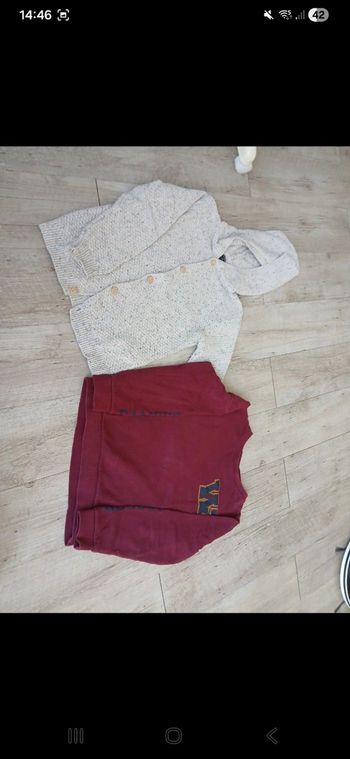 Lot de 2 sweat et 1 gilet 10 ans 