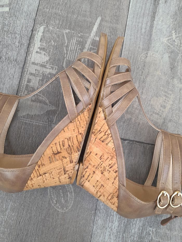 Escarpins / Sandales à talon compensé et à brides - Casual by Gémo - photo numéro 8