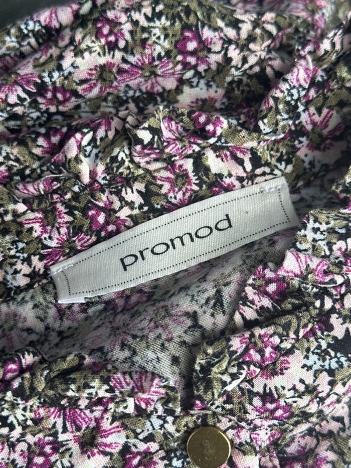 Blouse manches longues légère été fleuri colorée promod 40/L - photo numéro 6