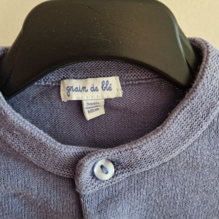 3 mois gilet bleu oiseau - photo numéro 2