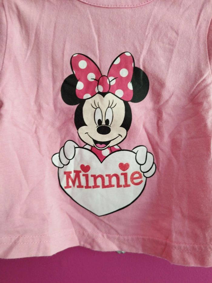Tee-shirt manches longues fille Minnie Disney taille 3 mois b6 - photo numéro 2