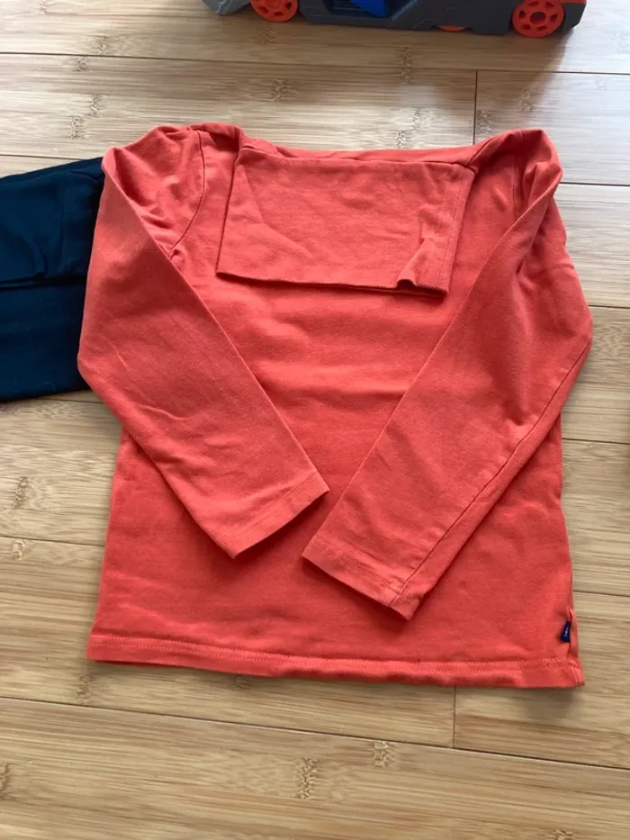6 ans - Set de 3 sous pull - bleu marine - orange - noir - photo numéro 4