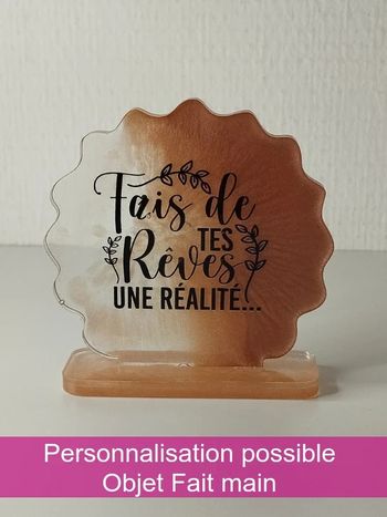 Fait main ornement bureau coiffeuse couvre tasse en résine abr026