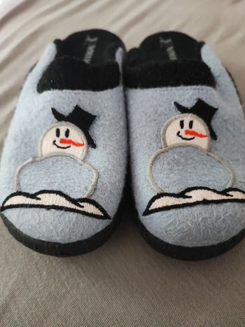 Pantoufles bonhomme de neige
