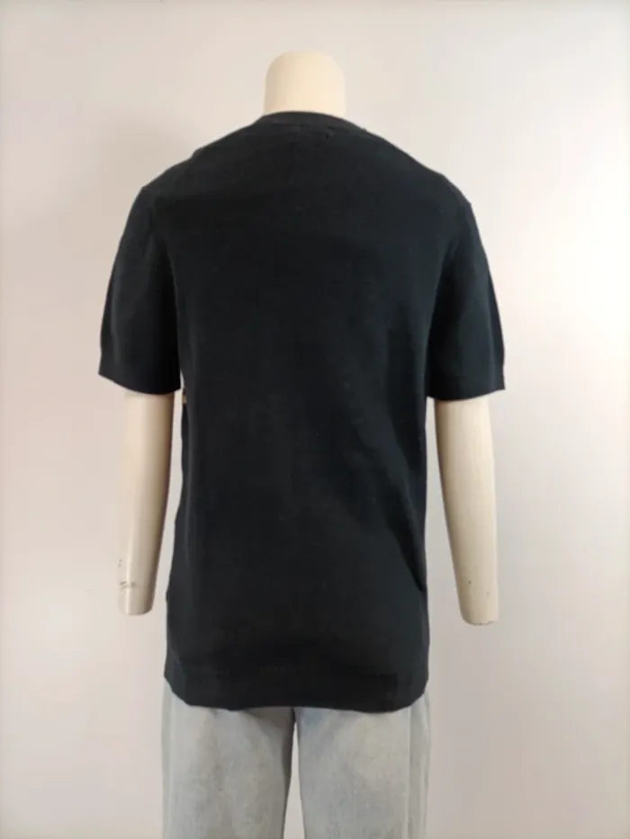 T-shirt maille - Massimo Dutti, taille 100% coton extra-fin A1533 - photo numéro 4