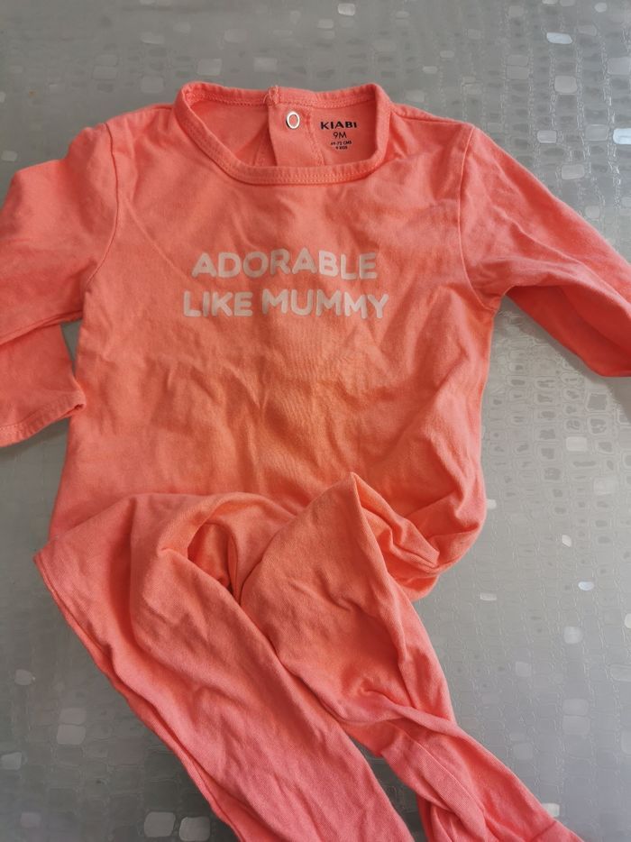 Pyjama bébé orange