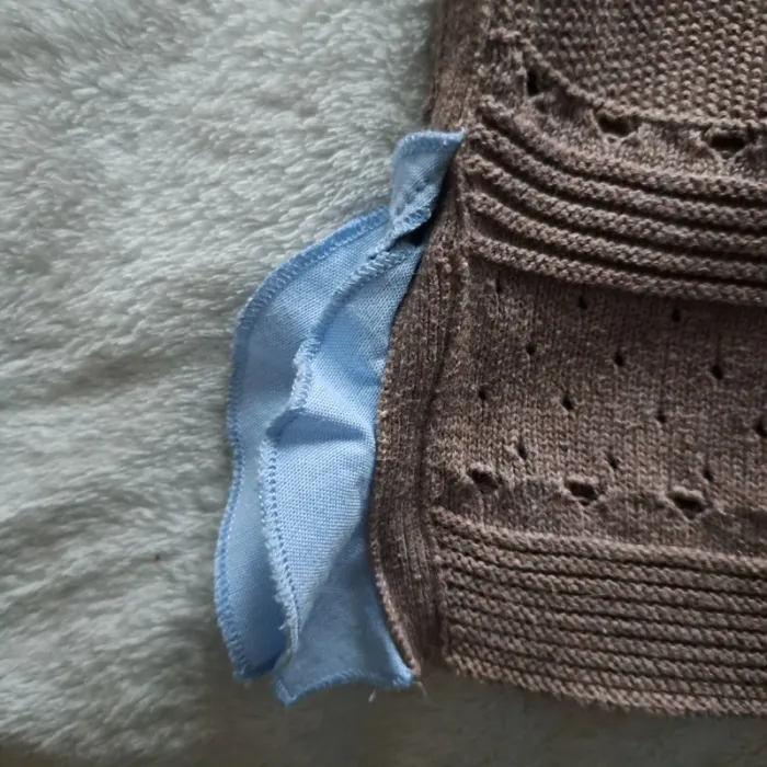 Pull effet chemise bleue - photo numéro 3