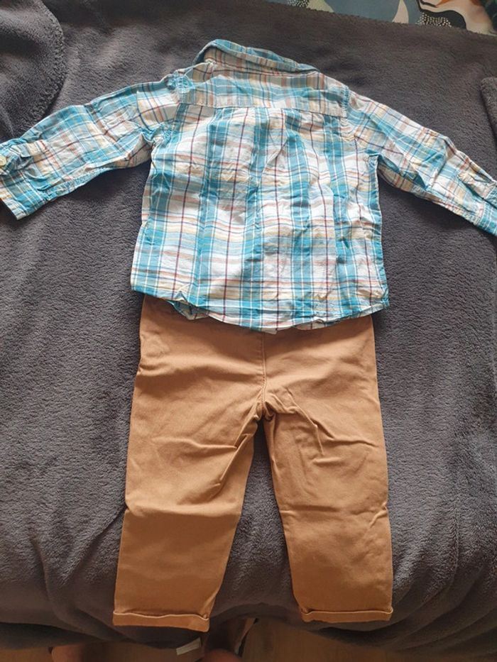 Ensemble pantalon + chemise 18 mois - photo numéro 2