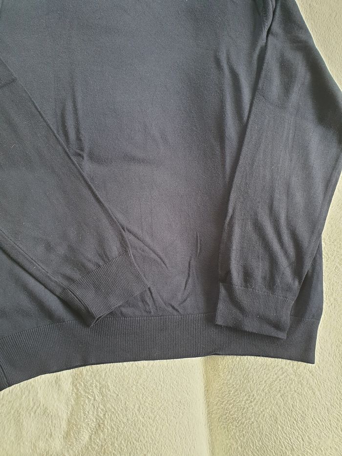 Pull col roulé homme bleu marine L - photo numéro 4