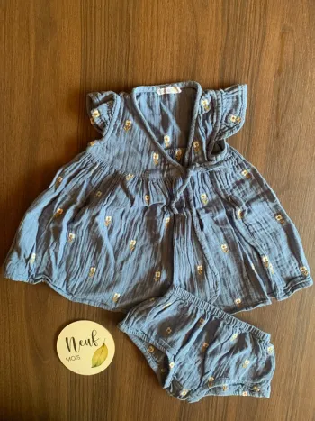 Robe Bout’chou gaze de coton 9 mois