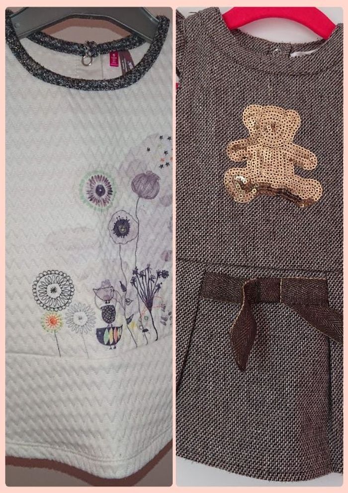 Lot de 2 robes automne-hiver, 6 mois