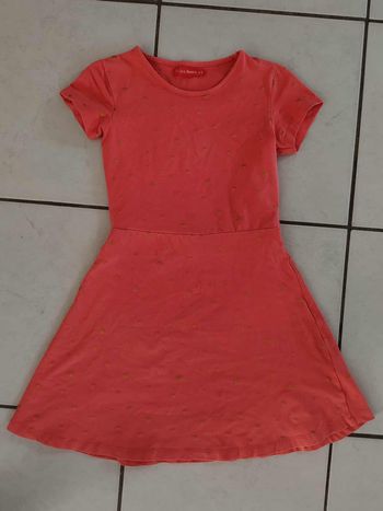 Robe manches courtes corail fille 10 ans Tissaia