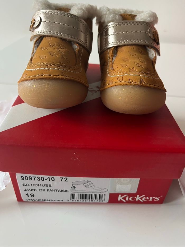 Bottine jaune or kickers - photo numéro 3