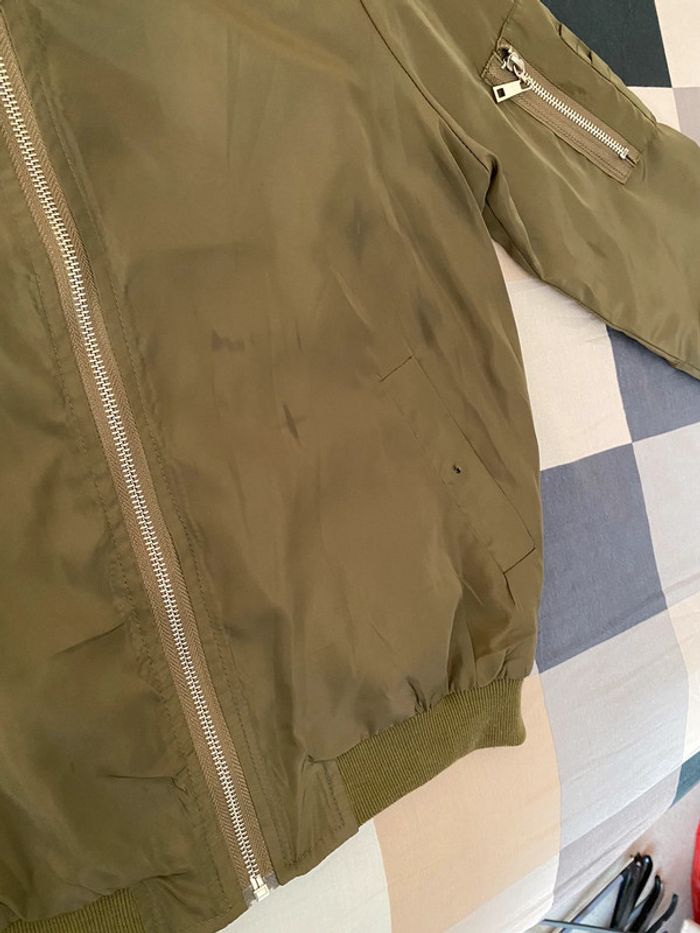 Superbe belle veste bomber  kaki E.Diva taille M - photo numéro 12