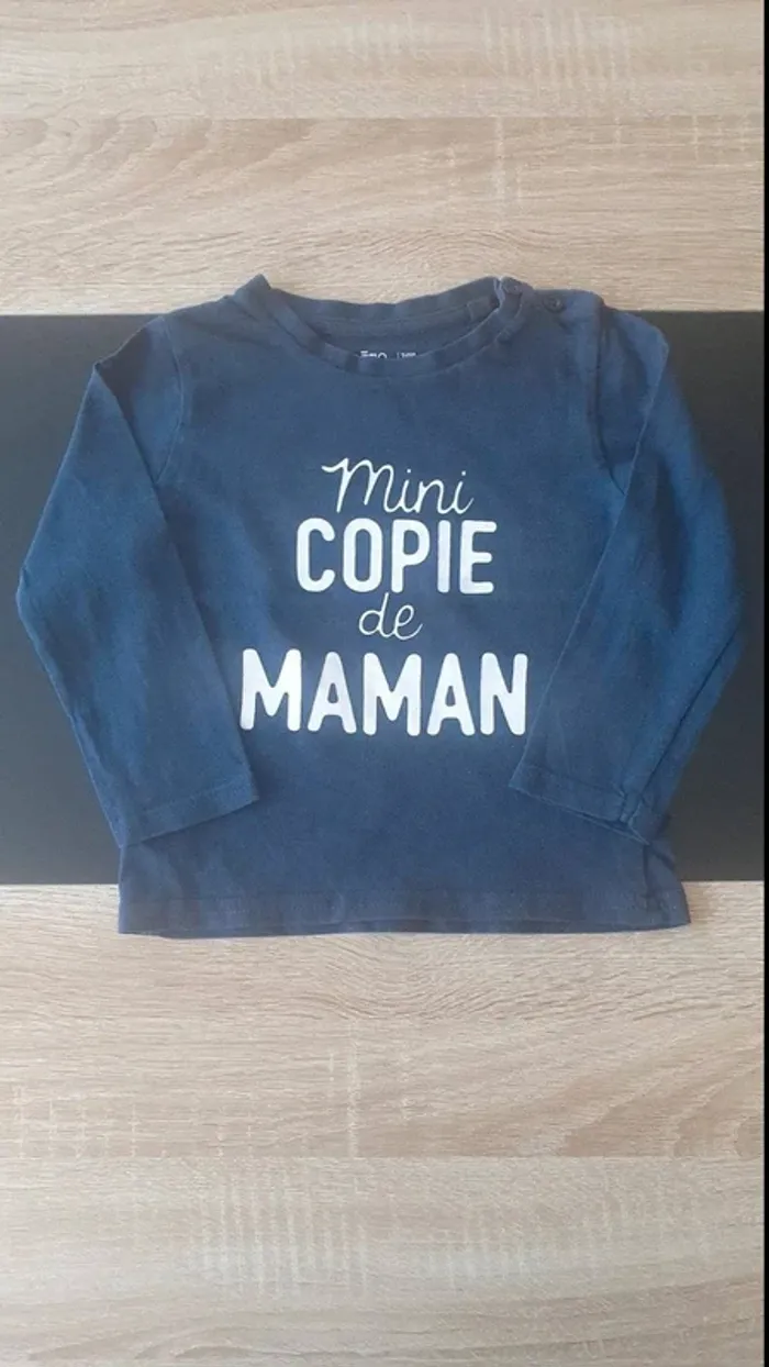 Lot de 2 tee-shirts manches longues 24 mois - photo numéro 2
