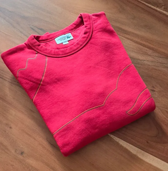 Sweat Lacoste rouge - Taille S