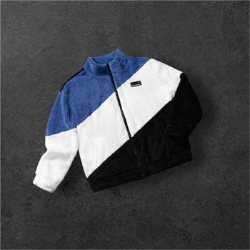 Veste Zippée Mixte Automne/Hiver Bleu Blanc Neuf Taille M