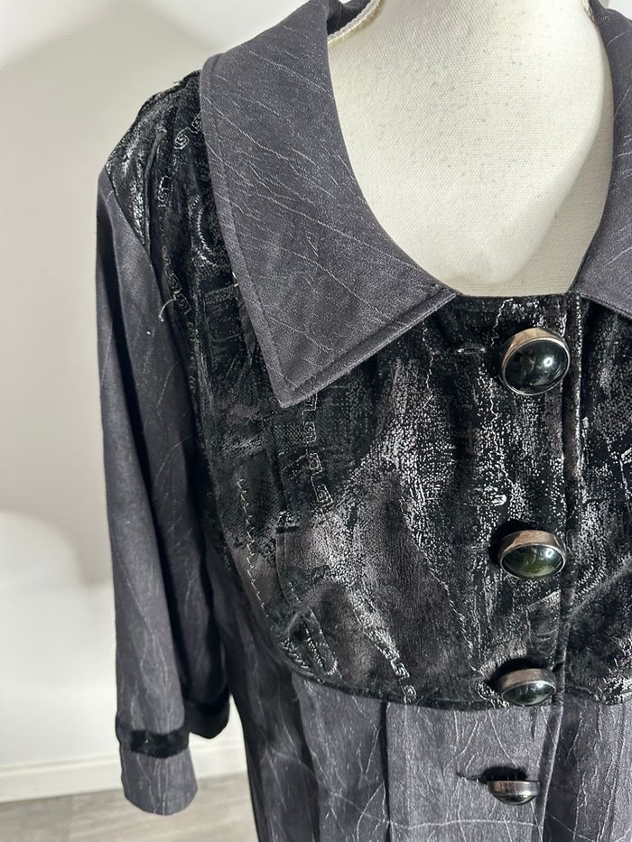 Blazer gris foncé et noir S.Quise T46 3XL - photo numéro 2