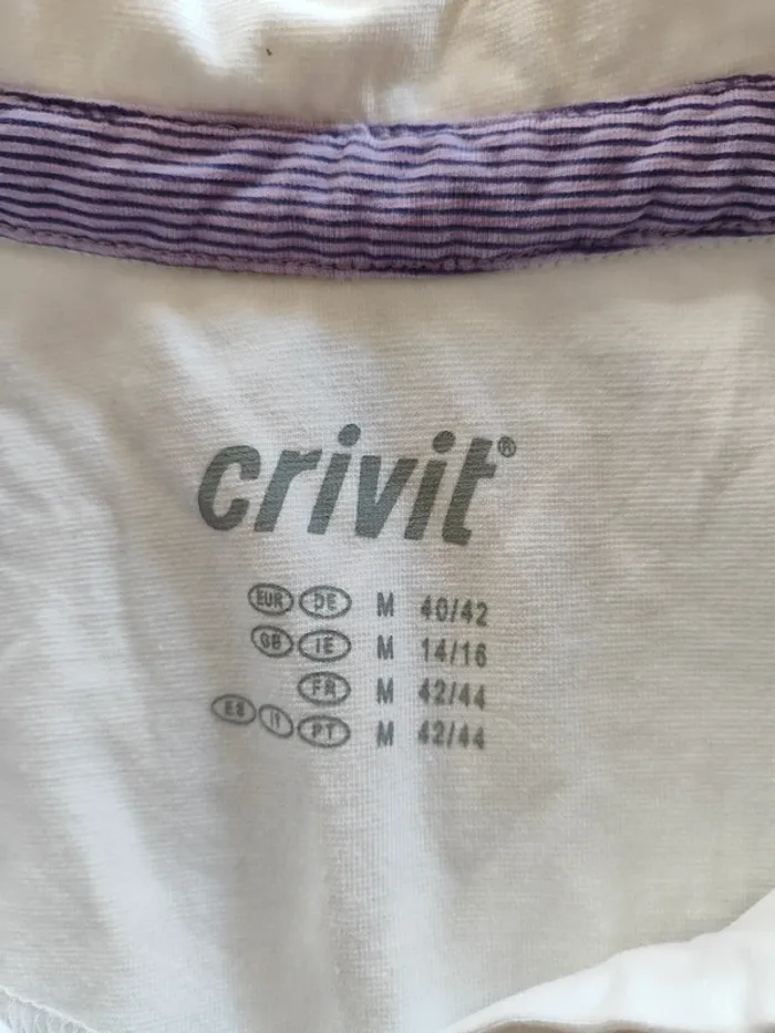 T-shirt Crivit Blanc Taille M - Parfait pour le sport ! Petit prix ! - photo numéro 5