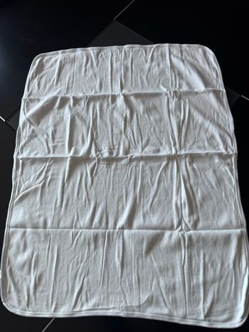 Couverture bébé coton blanc 66 x 85 cm